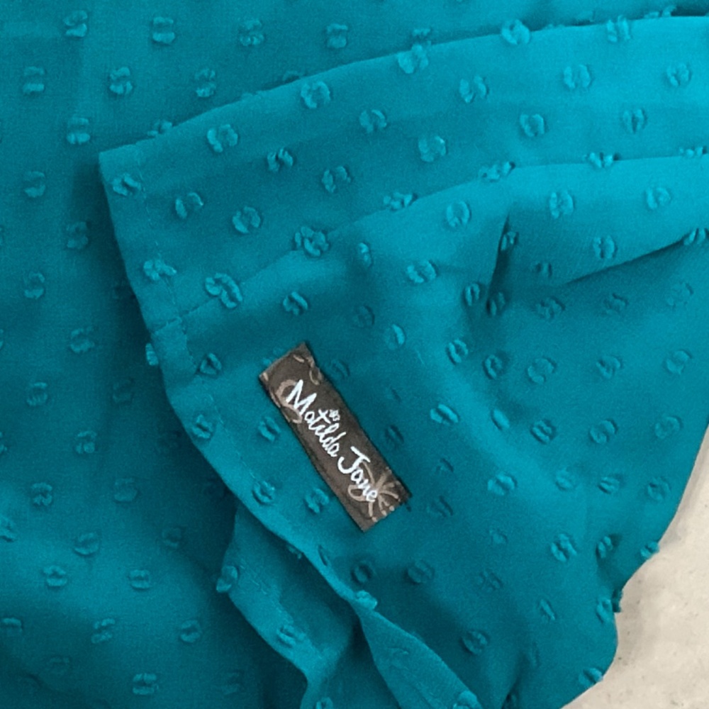 Matilda Jane Charisma Top Sheer Swiss Dot Once Upon A‎ Time Eyelet Shirt Small - Picture 8 of 8